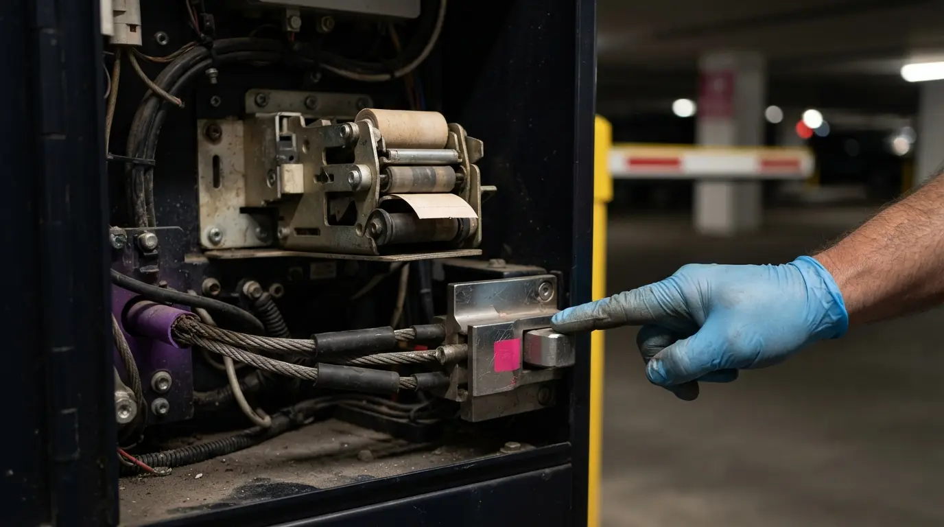 parking lot ticket and barrier hardware used in an object oriented design example
