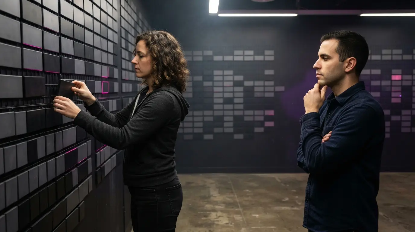 SQL interview questions practiced with a relational data wall