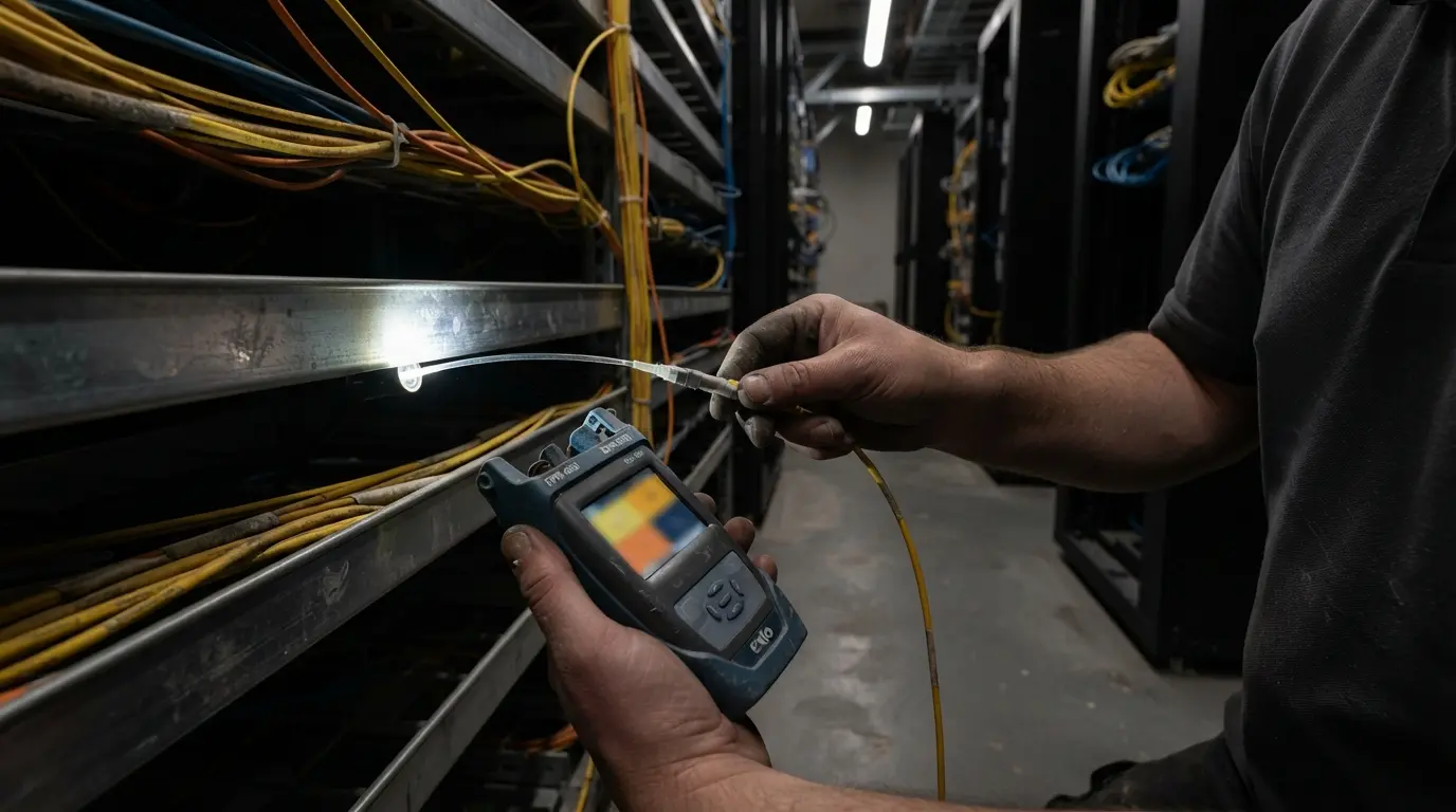 Troubleshooting a slow production service with an optical network tester