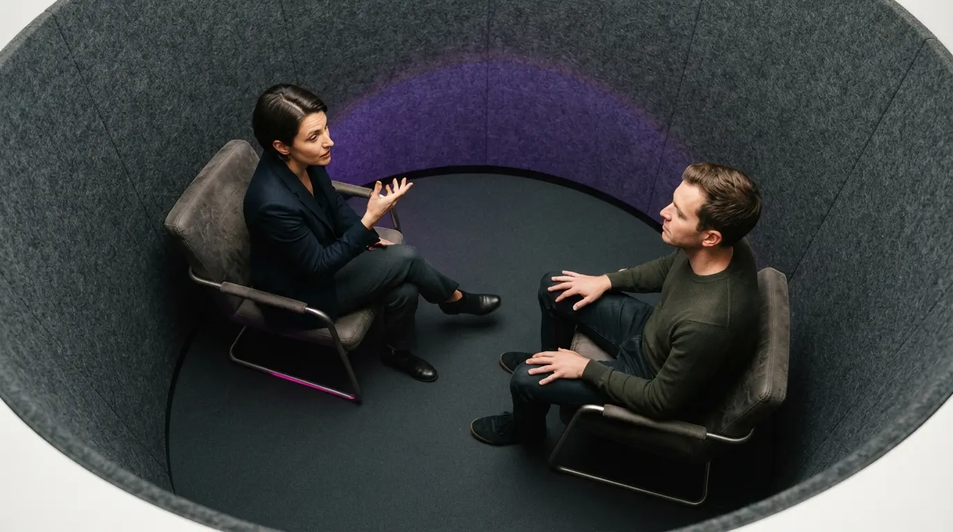 candidate listening to a behavioral interview follow-up question