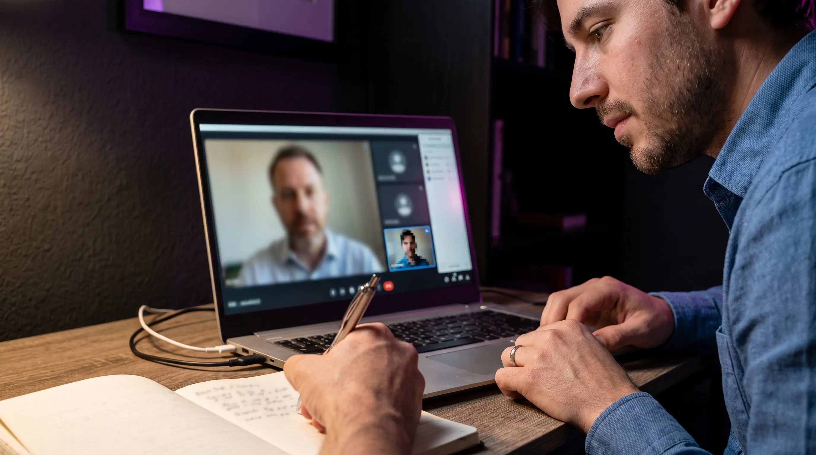 Recruiter and candidate discussing compensation on a video call